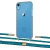 Чохол Upex Crossbody Protection Case для iPhone XR Dark with Twine Cyan and Fausset Gold (UP83964)