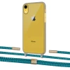 Чехол Upex Crossbody Protection Case для iPhone XR Dark with Twine Cyan and Fausset Gold (UP83964)