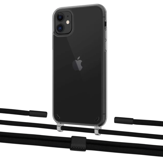 Чохол Upex Crossbody Protection Case для iPhone 11 Dark with Twine Black  and Fausset Matte Black (UP84027)