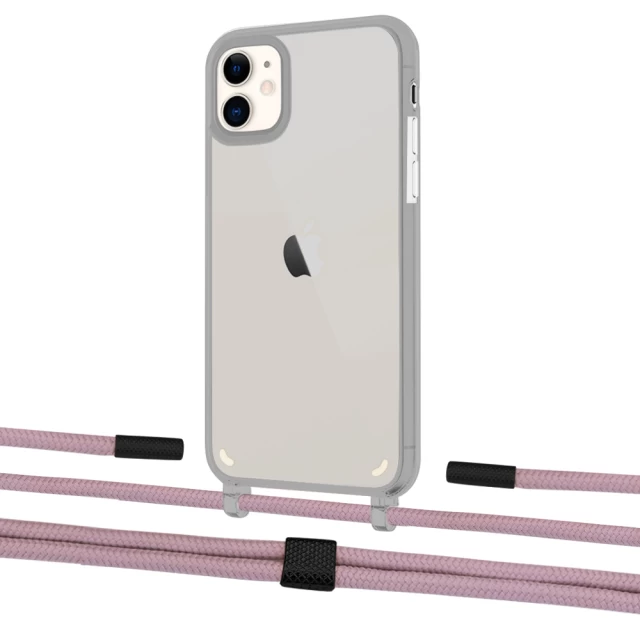 Чохол Upex Crossbody Protection Case для iPhone 11 Dark with Twine Rose Gold and Fausset Matte Black (UP84029)