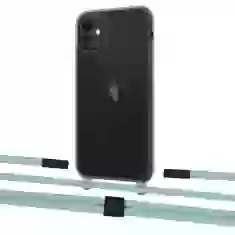 Чехол Upex Crossbody Protection Case для iPhone 11 Dark with Twine Pistachio and Fausset Matte Black (UP84034)