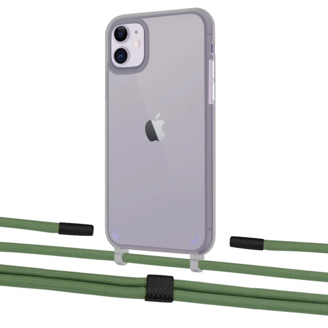 Чохол Upex Crossbody Protection Case для iPhone 11 Dark with Twine Mint and Fausset Matte Black (UP84036)