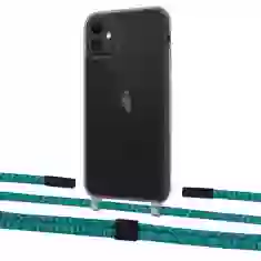 Чохол Upex Crossbody Protection Case для iPhone 11 Dark with Twine Cyan and Fausset Matte Black (UP84038)