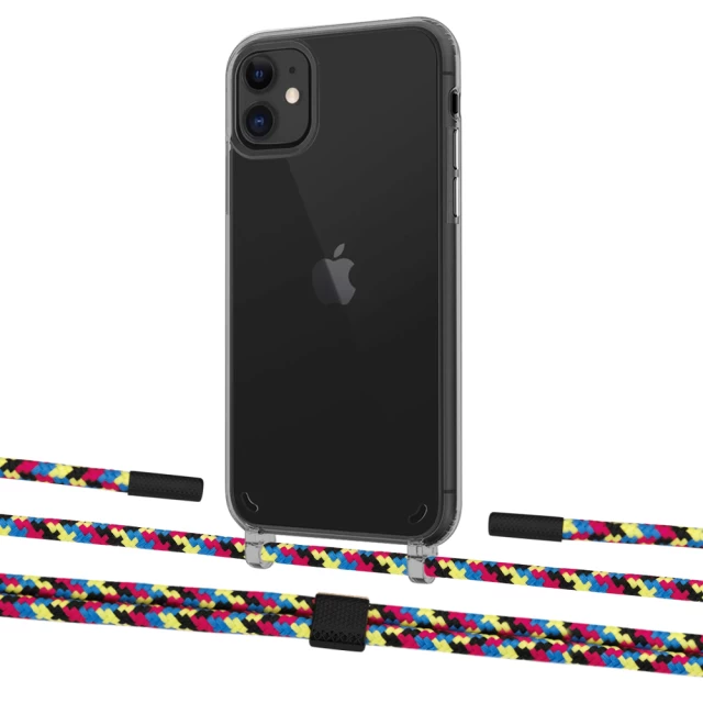 Чехол Upex Crossbody Protection Case для iPhone 11 Dark with Twine Critical Camouflage and Fausset Matte Black (UP84043)