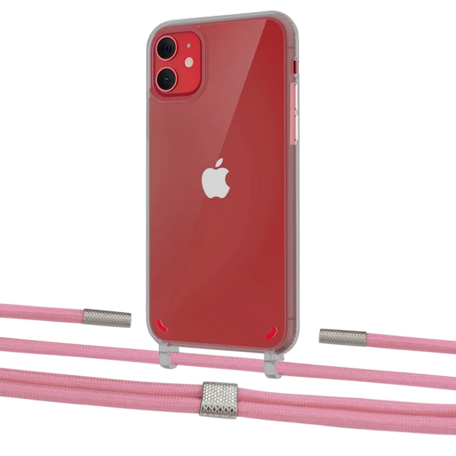 Чохол Upex Crossbody Protection Case для iPhone 11 Dark with Twine Coral and Fausset Silver (UP84047)