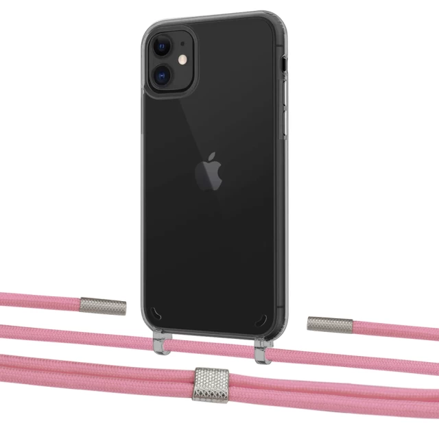 Чехол Upex Crossbody Protection Case для iPhone 11 Dark with Twine Coral and Fausset Silver (UP84047)