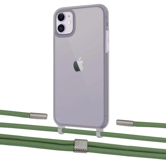 Чохол Upex Crossbody Protection Case для iPhone 11 Dark with Twine Mint and Fausset Silver (UP84053)