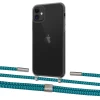 Чохол Upex Crossbody Protection Case для iPhone 11 Dark with Twine Cyan and Fausset Silver (UP84055)