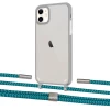 Чохол Upex Crossbody Protection Case для iPhone 11 Dark with Twine Cyan and Fausset Silver (UP84055)