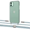 Чохол Upex Crossbody Protection Case для iPhone 11 Dark with Twine Turquoise and Fausset Silver (UP84058)