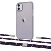 Чехол Upex Crossbody Protection Case для iPhone 11 Dark with Twine Blue Marine and Fausset Silver (UP84059)