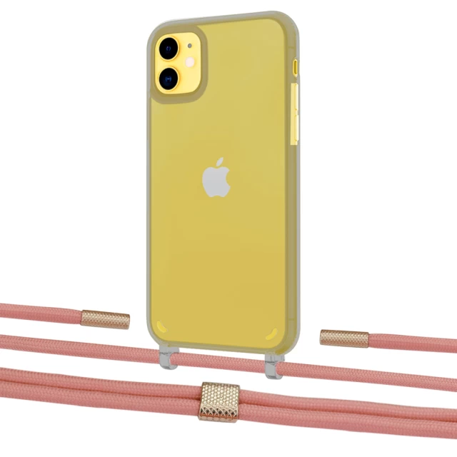 Чехол Upex Crossbody Protection Case для iPhone 11 Dark with Twine Cantaloupe and Fausset Gold (UP84066)