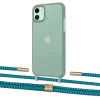 Чехол Upex Crossbody Protection Case для iPhone 11 Dark with Twine Cyan and Fausset Gold (UP84072)