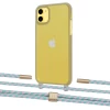 Чохол Upex Crossbody Protection Case для iPhone 11 Dark with Twine Turquoise and Fausset Gold (UP84075)