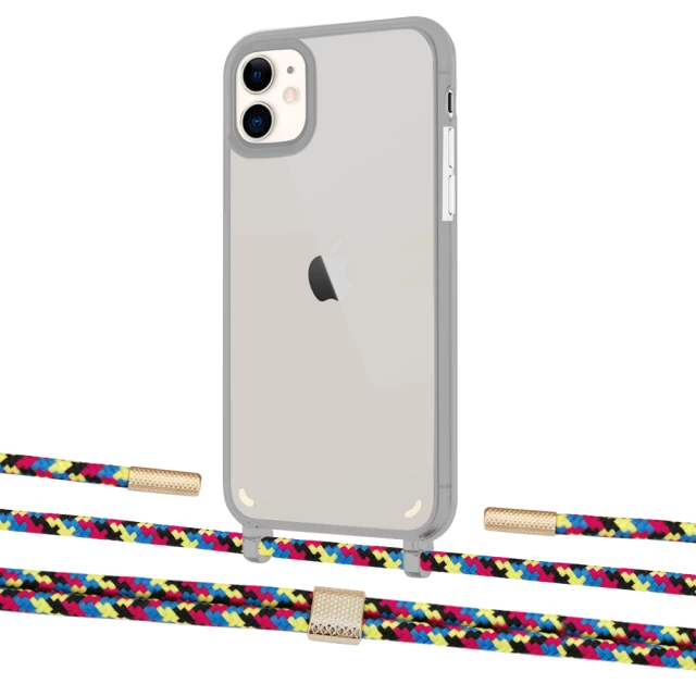 Чехол Upex Crossbody Protection Case для iPhone 11 Dark with Twine Critical Camouflage and Fausset Gold (UP84077)