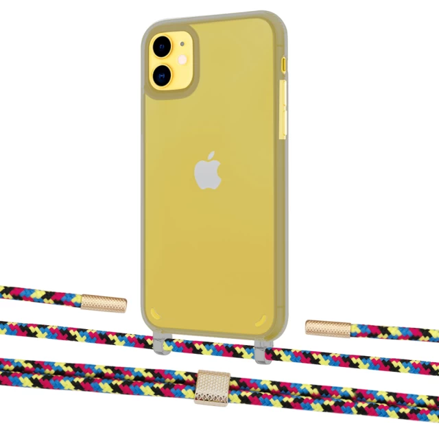 Чохол Upex Crossbody Protection Case для iPhone 11 Dark with Twine Critical Camouflage and Fausset Gold (UP84077)