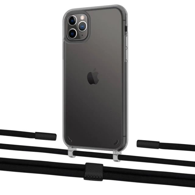 Чехол Upex Crossbody Protection Case для iPhone 11 Pro Max Dark with Twine Black  and Fausset Matte Black (UP84129)