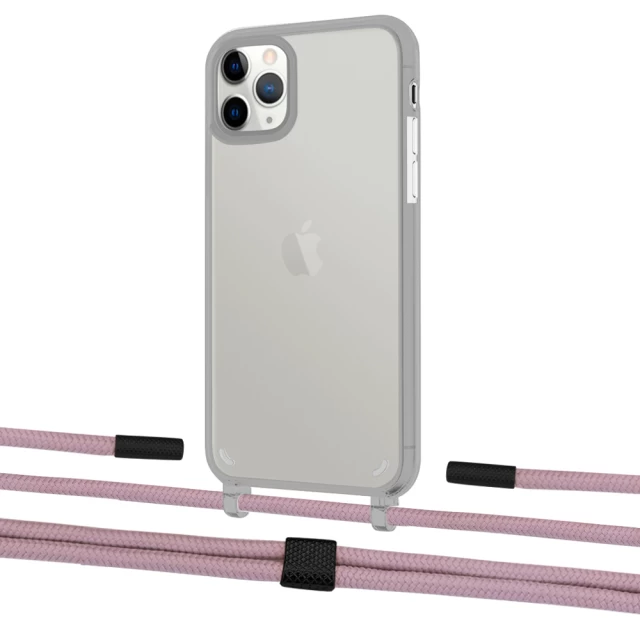 Чехол Upex Crossbody Protection Case для iPhone 11 Pro Dark with Twine Rose Gold and Fausset Matte Black (UP84080)
