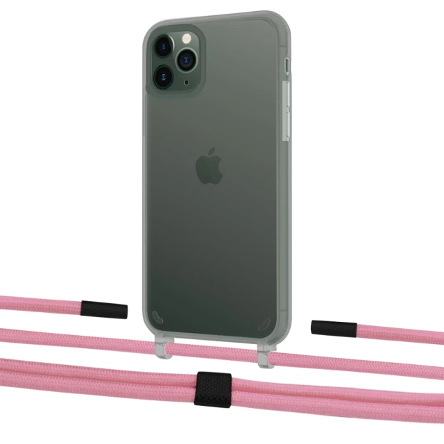Чохол Upex Crossbody Protection Case для iPhone 11 Pro Dark with Twine Coral and Fausset Matte Black (UP84081)