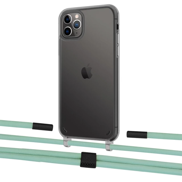 Чехол Upex Crossbody Protection Case для iPhone 11 Pro Dark with Twine Pistachio and Fausset Matte Black (UP84085)