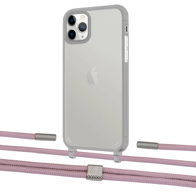 Чехол Upex Crossbody Protection Case для iPhone 11 Pro Dark with Twine Rose Gold and Fausset Silver (UP84097)