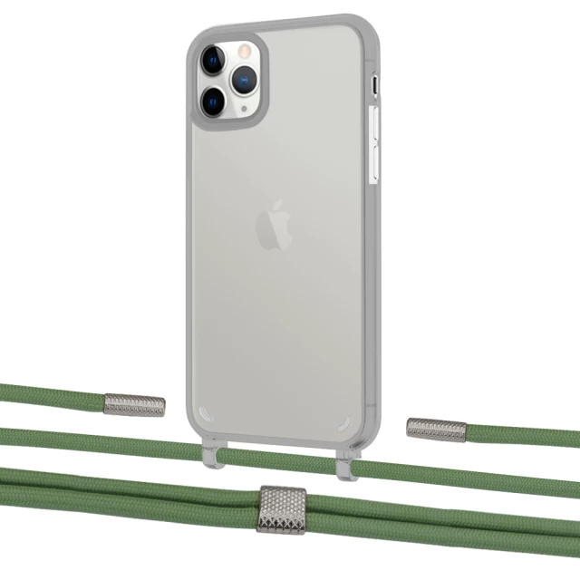 Чохол Upex Crossbody Protection Case для iPhone 11 Pro Dark with Twine Mint and Fausset Silver (UP84104)