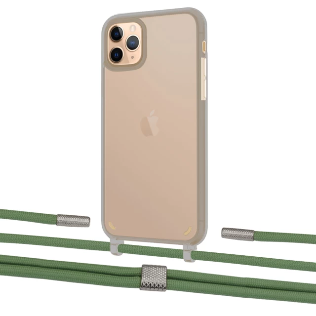 Чехол Upex Crossbody Protection Case для iPhone 11 Pro Max Dark with Twine Mint and Fausset Silver (UP84155)