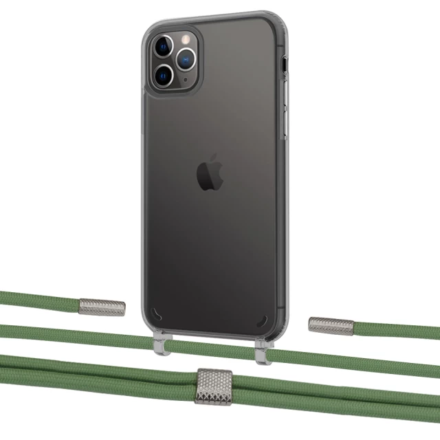 Чохол Upex Crossbody Protection Case для iPhone 11 Pro Max Dark with Twine Mint and Fausset Silver (UP84155)