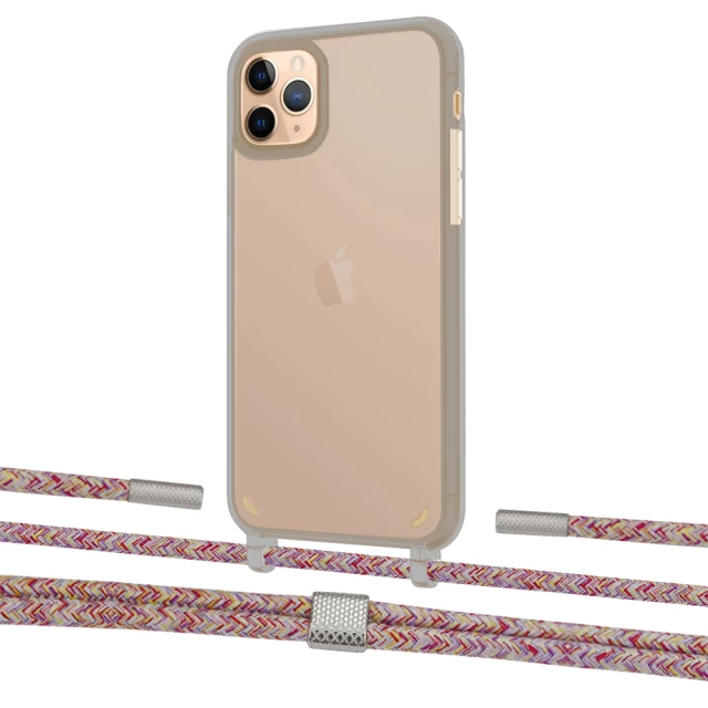 Чехол Upex Crossbody Protection Case для iPhone 11 Pro Max Dark with Twine Mulberry and Fausset Silver (UP84156)