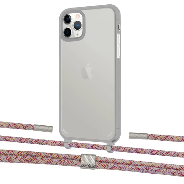 Чохол Upex Crossbody Protection Case для iPhone 11 Pro Max Dark with Twine Mulberry and Fausset Silver (UP84156)