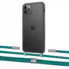 Чохол Upex Crossbody Protection Case для iPhone 11 Pro Dark with Twine Cyan and Fausset Silver (UP84106)