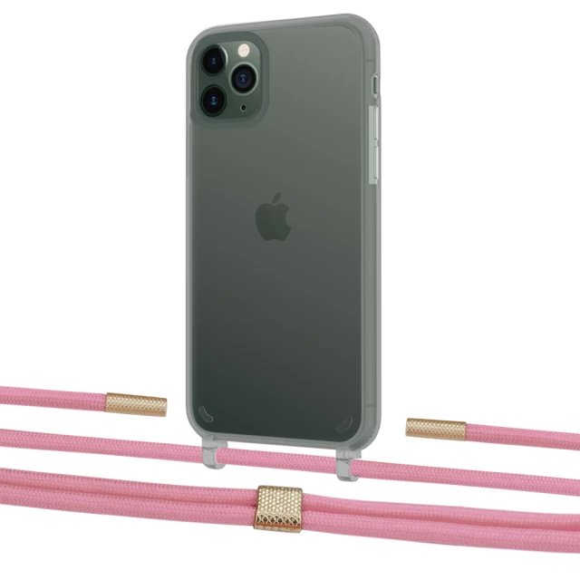 Чохол Upex Crossbody Protection Case для iPhone 11 Pro Max Dark with Twine Coral and Fausset Gold (UP84166)