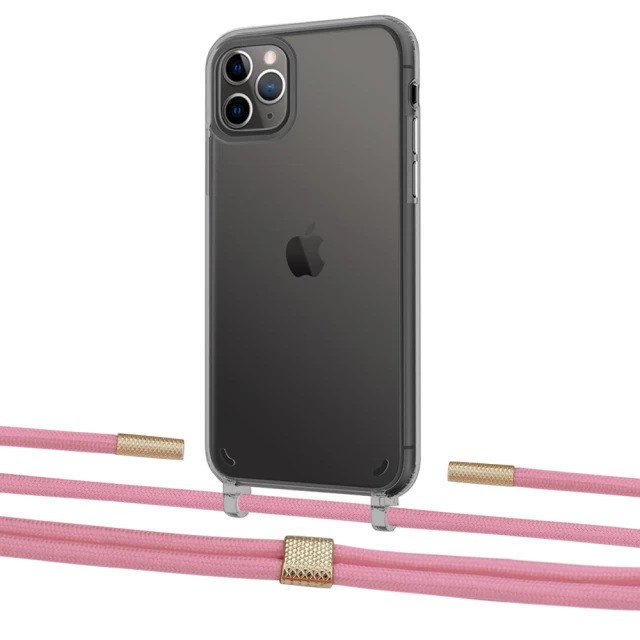 Чехол Upex Crossbody Protection Case для iPhone 11 Pro Dark with Twine Coral and Fausset Gold (UP84115)