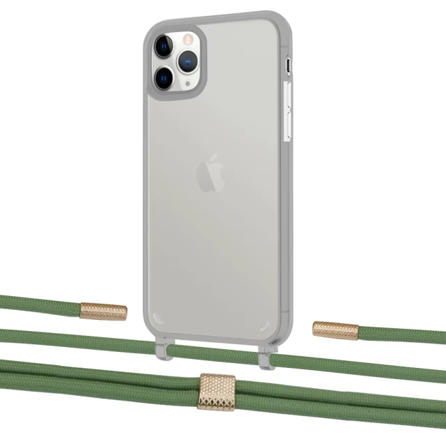 Чехол Upex Crossbody Protection Case для iPhone 11 Pro Dark with Twine Mint and Fausset Gold (UP84121)