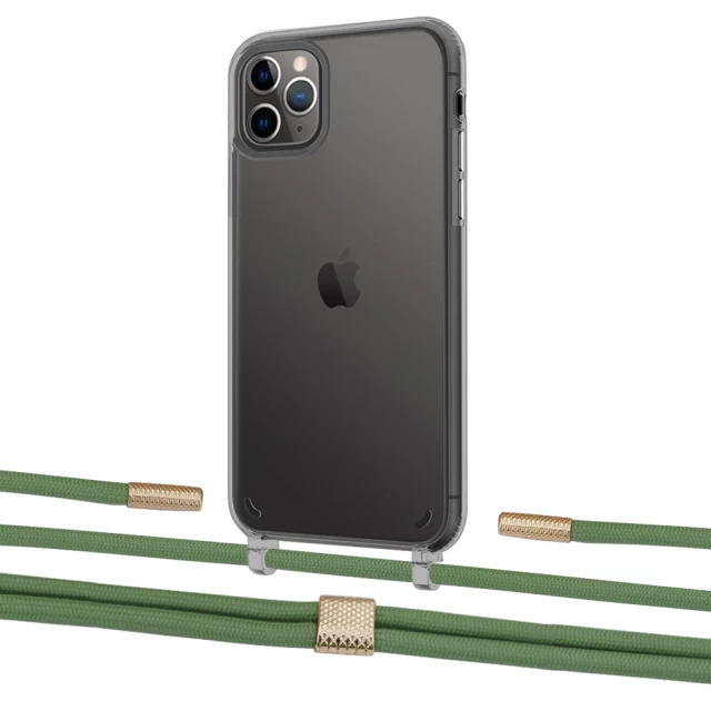 Чохол Upex Crossbody Protection Case для iPhone 11 Pro Dark with Twine Mint and Fausset Gold (UP84121)