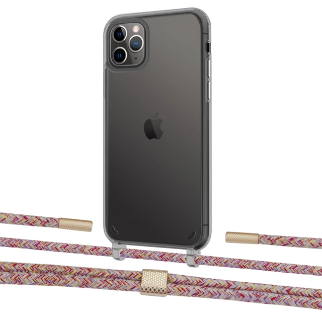 Чехол Upex Crossbody Protection Case для iPhone 11 Pro Dark with Twine Mulberry and Fausset Gold (UP84122)