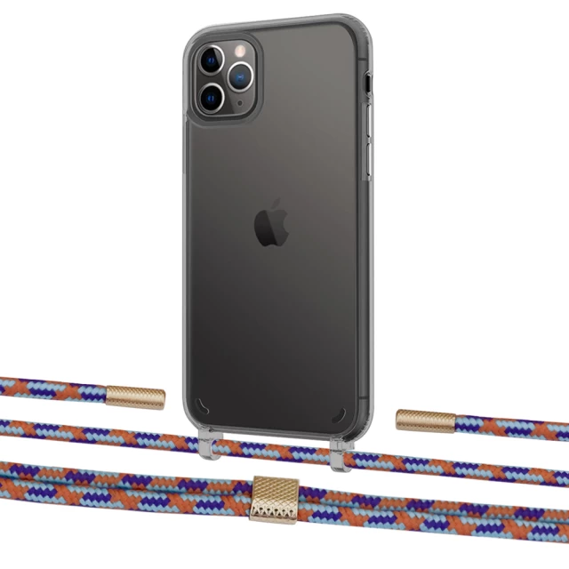 Чехол Upex Crossbody Protection Case для iPhone 11 Pro Dark with Twine Blue Sunset and Fausset Gold (UP84125)