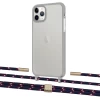 Чехол Upex Crossbody Protection Case для iPhone 11 Pro Dark with Twine Blue Marine and Fausset Gold (UP84127)