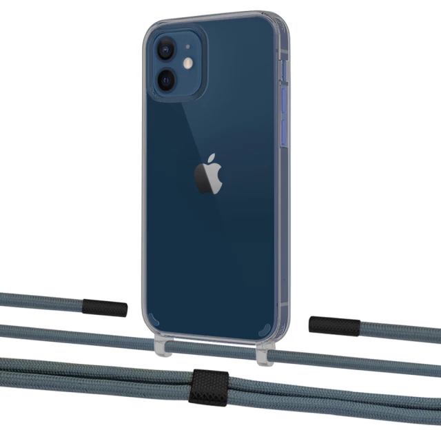 Чехол Upex Crossbody Protection Case для iPhone 12 mini Dark with Twine Cactus and Fausset Matte Black (UP84232)