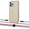 Чехол Upex Crossbody Protection Case для iPhone 12 | 12 Pro Dark with Twine Rose Gold and Fausset Matte Black (UP84182)