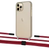 Чехол Upex Crossbody Protection Case для iPhone 12 | 12 Pro Dark with Twine Red and Fausset Matte Black (UP84184)