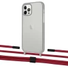 Чехол Upex Crossbody Protection Case для iPhone 12 | 12 Pro Dark with Twine Red and Fausset Matte Black (UP84184)