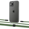 Чохол Upex Crossbody Protection Case для iPhone 12 | 12 Pro Dark with Twine Mint and Fausset Matte Black (UP84189)