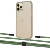 Чехол Upex Crossbody Protection Case для iPhone 12 | 12 Pro Dark with Twine Mint and Fausset Matte Black (UP84189)