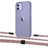 Чехол Upex Crossbody Protection Case для iPhone 12 | 12 Pro Dark with Twine Mulberry and Fausset Matte Black (UP84190)