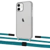 Чехол Upex Crossbody Protection Case для iPhone 12 | 12 Pro Dark with Twine Cyan and Fausset Matte Black (UP84191)