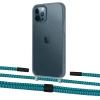 Чохол Upex Crossbody Protection Case для iPhone 12 | 12 Pro Dark with Twine Cyan and Fausset Matte Black (UP84191)