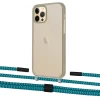 Чохол Upex Crossbody Protection Case для iPhone 12 | 12 Pro Dark with Twine Cyan and Fausset Matte Black (UP84191)