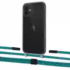 Чохол Upex Crossbody Protection Case для iPhone 12 mini Dark with Twine Cyan and Fausset Matte Black (UP84242)