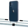 Чехол Upex Crossbody Protection Case для iPhone 12 | 12 Pro Dark with Twine Turquoise and Fausset Matte Black (UP84194)